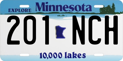 MN license plate 201NCH