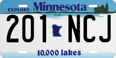 MN license plate 201NCJ