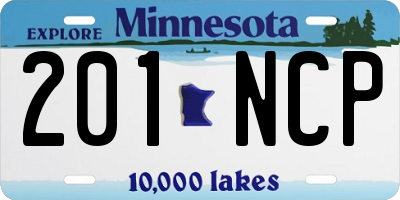 MN license plate 201NCP