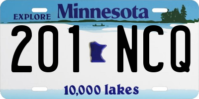 MN license plate 201NCQ