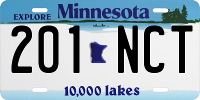 MN license plate 201NCT