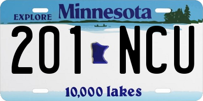 MN license plate 201NCU