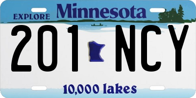 MN license plate 201NCY
