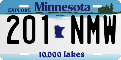 MN license plate 201NMW