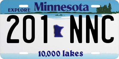 MN license plate 201NNC