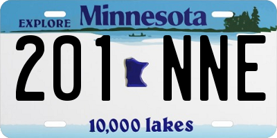 MN license plate 201NNE