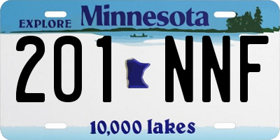 MN license plate 201NNF