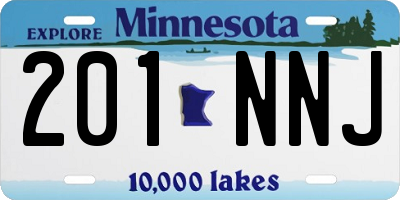 MN license plate 201NNJ