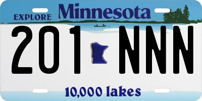 MN license plate 201NNN