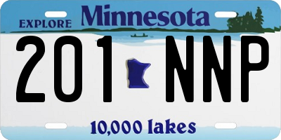MN license plate 201NNP