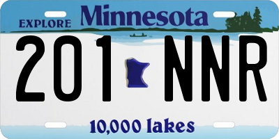 MN license plate 201NNR