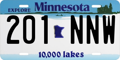 MN license plate 201NNW