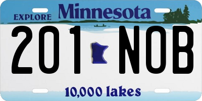 MN license plate 201NOB
