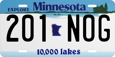 MN license plate 201NOG