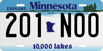 MN license plate 201NOO