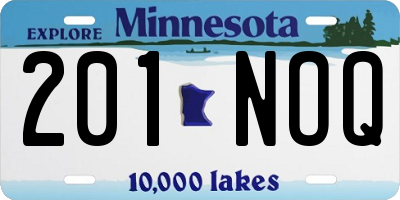 MN license plate 201NOQ