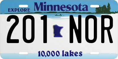 MN license plate 201NOR