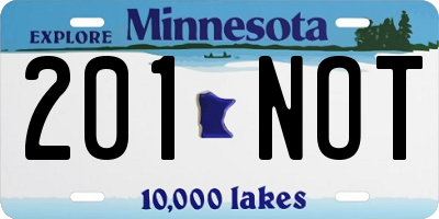 MN license plate 201NOT