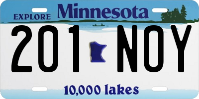 MN license plate 201NOY