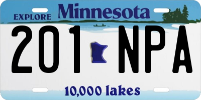 MN license plate 201NPA