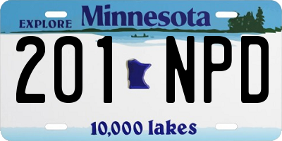 MN license plate 201NPD