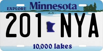 MN license plate 201NYA