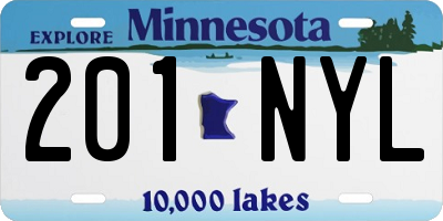 MN license plate 201NYL