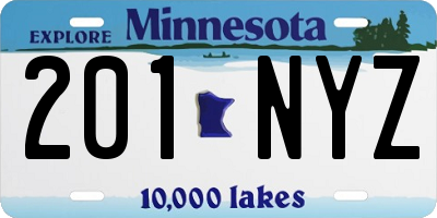MN license plate 201NYZ