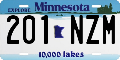 MN license plate 201NZM