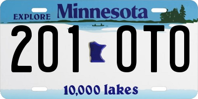 MN license plate 201OTO