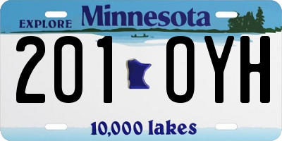 MN license plate 201OYH