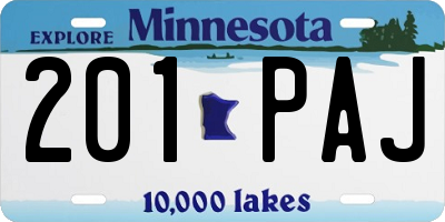 MN license plate 201PAJ