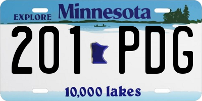 MN license plate 201PDG