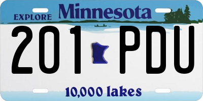 MN license plate 201PDU