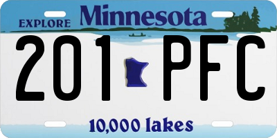 MN license plate 201PFC