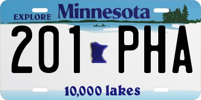 MN license plate 201PHA