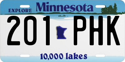 MN license plate 201PHK