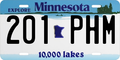 MN license plate 201PHM