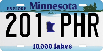 MN license plate 201PHR