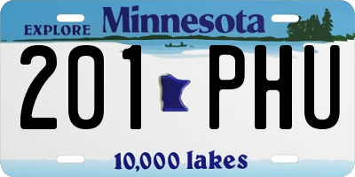 MN license plate 201PHU