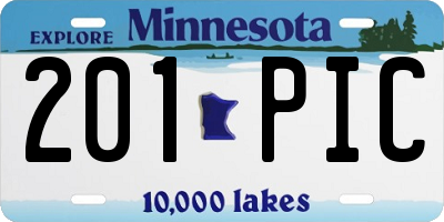 MN license plate 201PIC