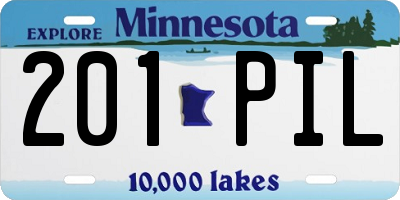 MN license plate 201PIL