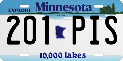 MN license plate 201PIS