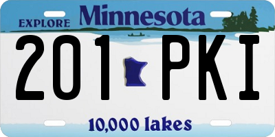 MN license plate 201PKI