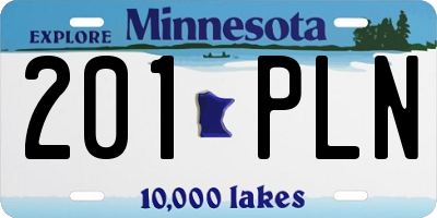 MN license plate 201PLN