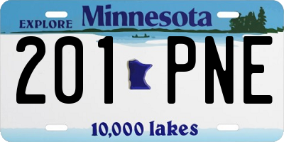 MN license plate 201PNE