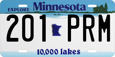 MN license plate 201PRM