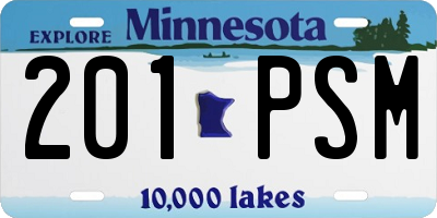MN license plate 201PSM