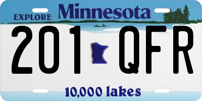 MN license plate 201QFR