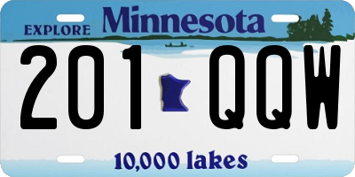 MN license plate 201QQW